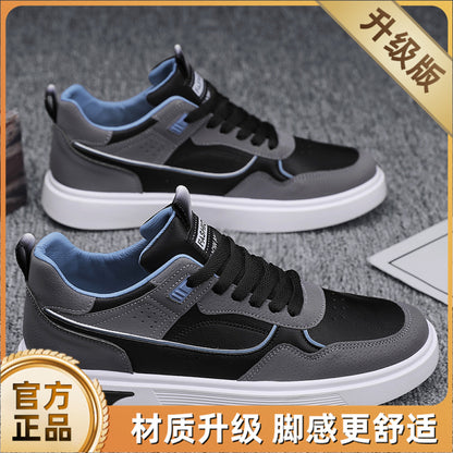 Work Men s Shoes Autumn 2025 New Waterproof Leather Face Youth Flat Shoes Summer Versatile Casual Sports Trendy Shoes
