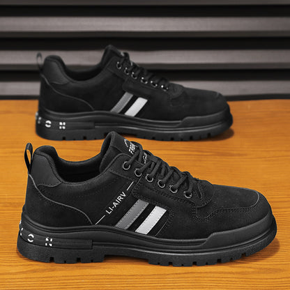 Labor protection men s shoes work on construction sites for a long time without getting tired anti slip and wear resistant low help Martin boots work lightweight workwear shoes for work image 18
