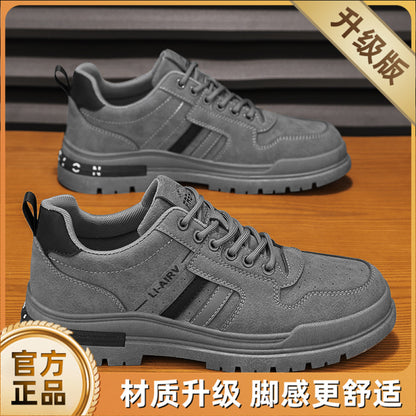 Labor protection men s shoes work on construction sites for a long time without getting tired anti slip and wear resistant low help Martin boots work lightweight workwear shoes for work