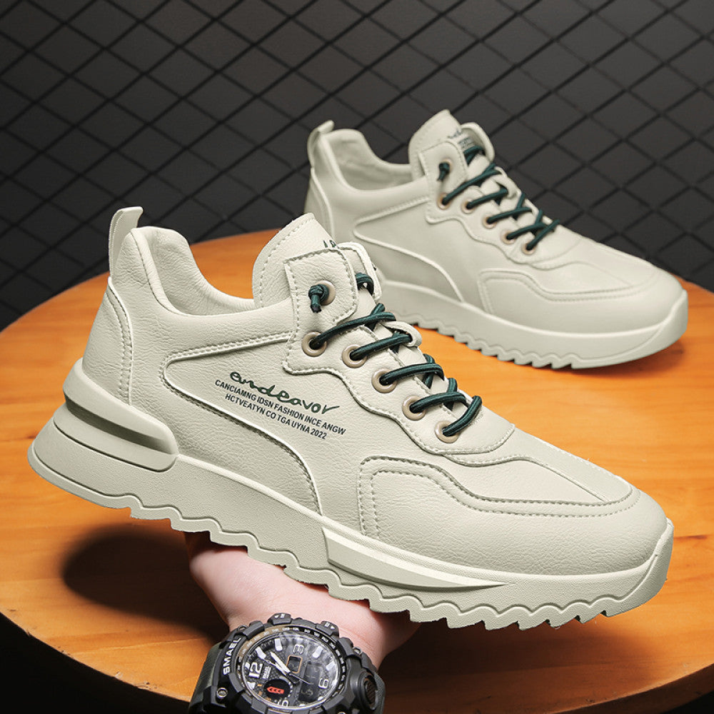 Chef Men s Shoes Summer Kitchen Work Labor Protection Leather Shoes Black Casual Sports Men s Waterproof and Anti slip Trendy Shoes Autumn image 4