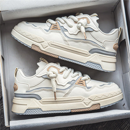 Trendy brand men s shoes 2025 new autumn Korean version versatile youth casual board shoes student thick soled sports white shoes image 78