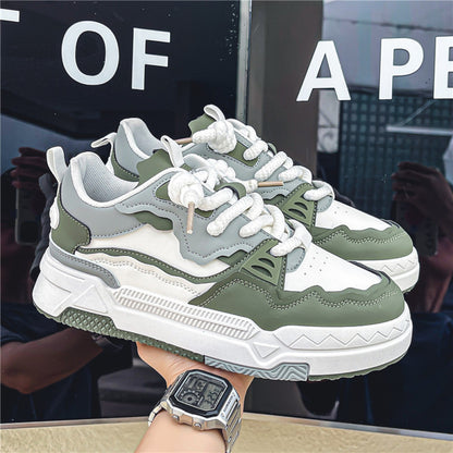 Trendy brand men s shoes 2025 new autumn Korean version versatile youth casual board shoes student thick soled sports white shoes image 79