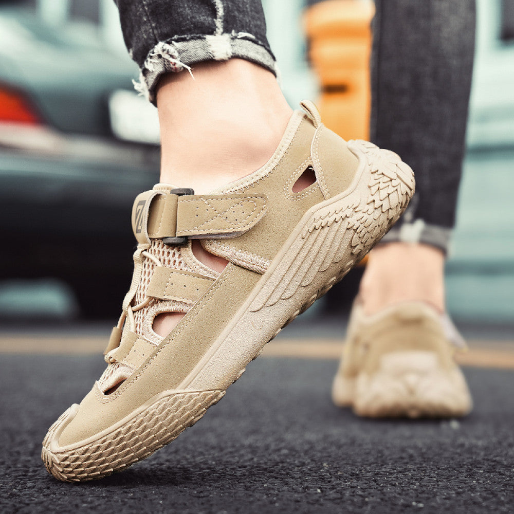 Men s sandals summer 2025 new hollow out outdoor sports beach shoes anti slip and wear resistant outdoor toe wrapped water shoes image 63