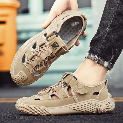 Men s sandals summer 2025 new hollow out outdoor sports beach shoes anti slip and wear resistant outdoor toe wrapped water shoes image 66