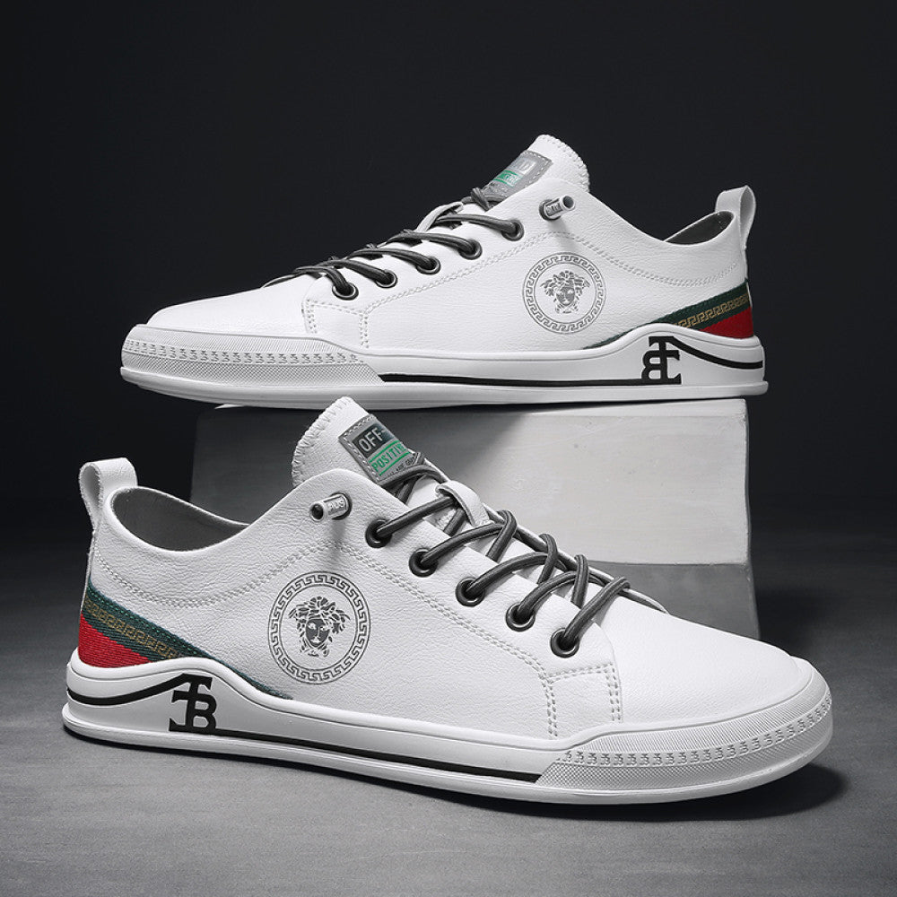 Little Bee Men s Shoes 2023 Summer New Genuine Leather Breathable White Shoes Men s Sports Shoes Casual Soft Sole image 56