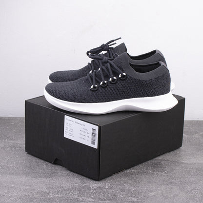 Foreign trade tail goods out of old American wool blend fly woven breathable autumn and winter lightweight shock absorption casual sports running shoes men image 18