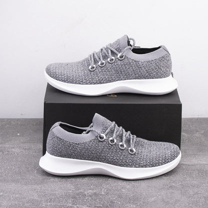 Foreign trade tail goods out of old American wool blend fly woven breathable autumn and winter lightweight shock absorption casual sports running shoes men image 32