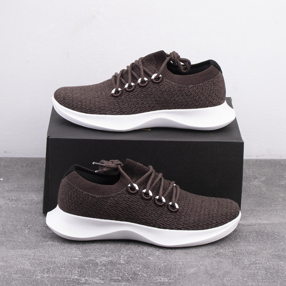 Foreign trade tail goods out of old American wool blend fly woven breathable autumn and winter lightweight shock absorption casual sports running shoes men image 76