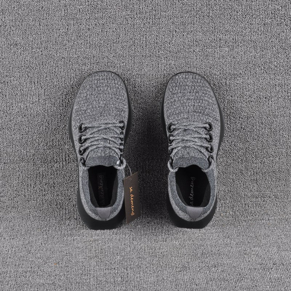 Men and women wearing breathable mesh walking shoes in spring and summer a casual and comfortable daily routine