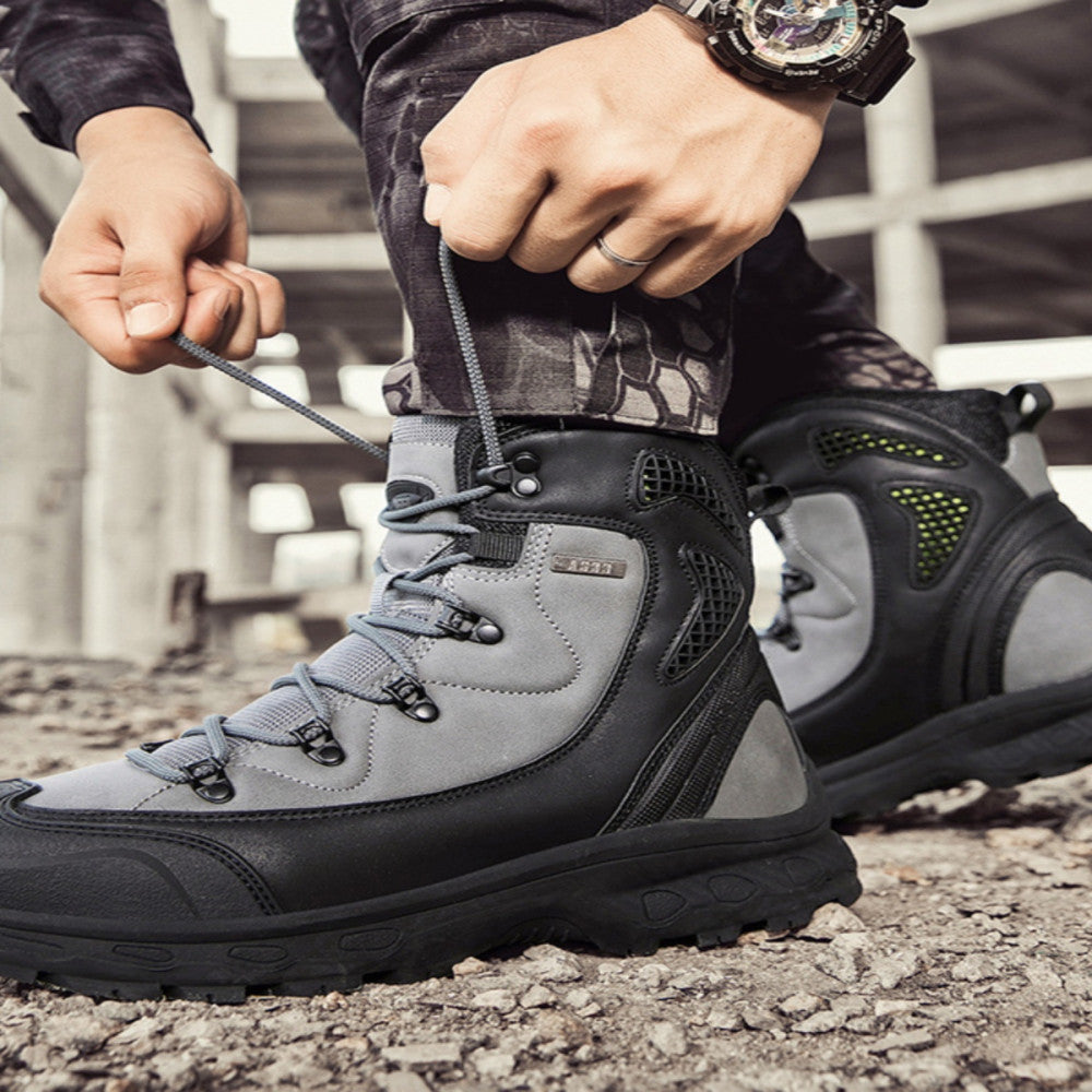 Autumn and winter new outdoor boots 47 combat boots 46 men s plus size mountain off road shoes anti fall and anti stab rescue boots image 59