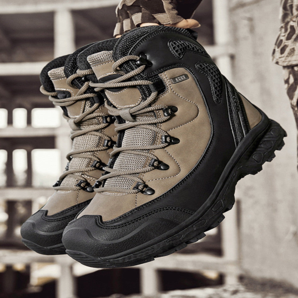 Autumn and winter new outdoor boots 47 combat boots 46 men s plus size mountain off road shoes anti fall and anti stab rescue boots image 60