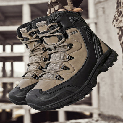 Autumn and winter new outdoor boots 47 combat boots 46 men s plus size mountain off road shoes anti fall and anti stab rescue boots image 60