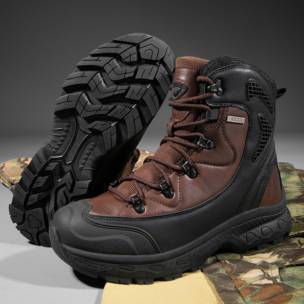 Autumn and winter new outdoor boots 47 combat boots 46 men s plus size mountain off road shoes anti fall and anti stab rescue boots