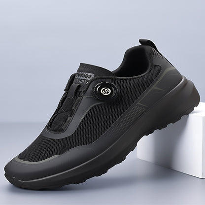 Men s summer breathable thin single mesh outdoor hiking shoes men s side rotating button casual mesh shoes image 5