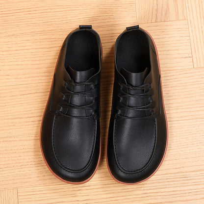 Large size shoes for men no squeezing feet 46 soft sole enlarged and widened 47 barefoot shoes breathable black waterproof casual leather shoes image 53