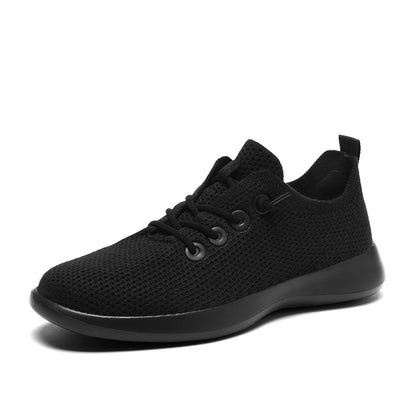 Men s shoes summer fly woven mesh large size soft sole breathable casual sports shoes lightweight anti slip casual travel work shoes image 5