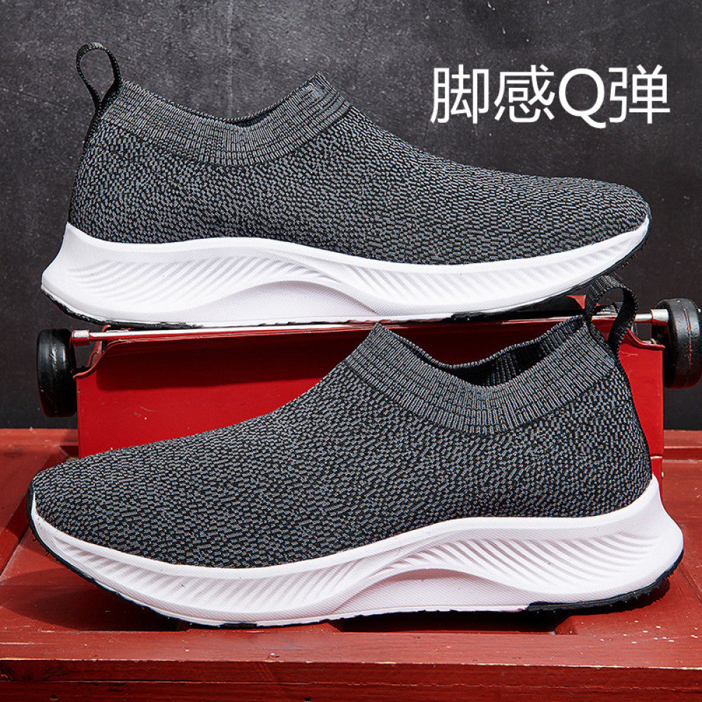 Spring new lightweight sports running shoes with anti slip and elastic soft sole cover versatile casual lazy shoes for men image 25