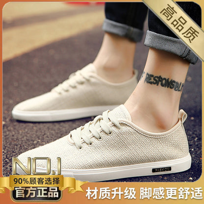 Summer men s breathable thin 2025 new linen canvas shoes men s multifunctional casual shoes summer old Beijing cloth shoes image 71