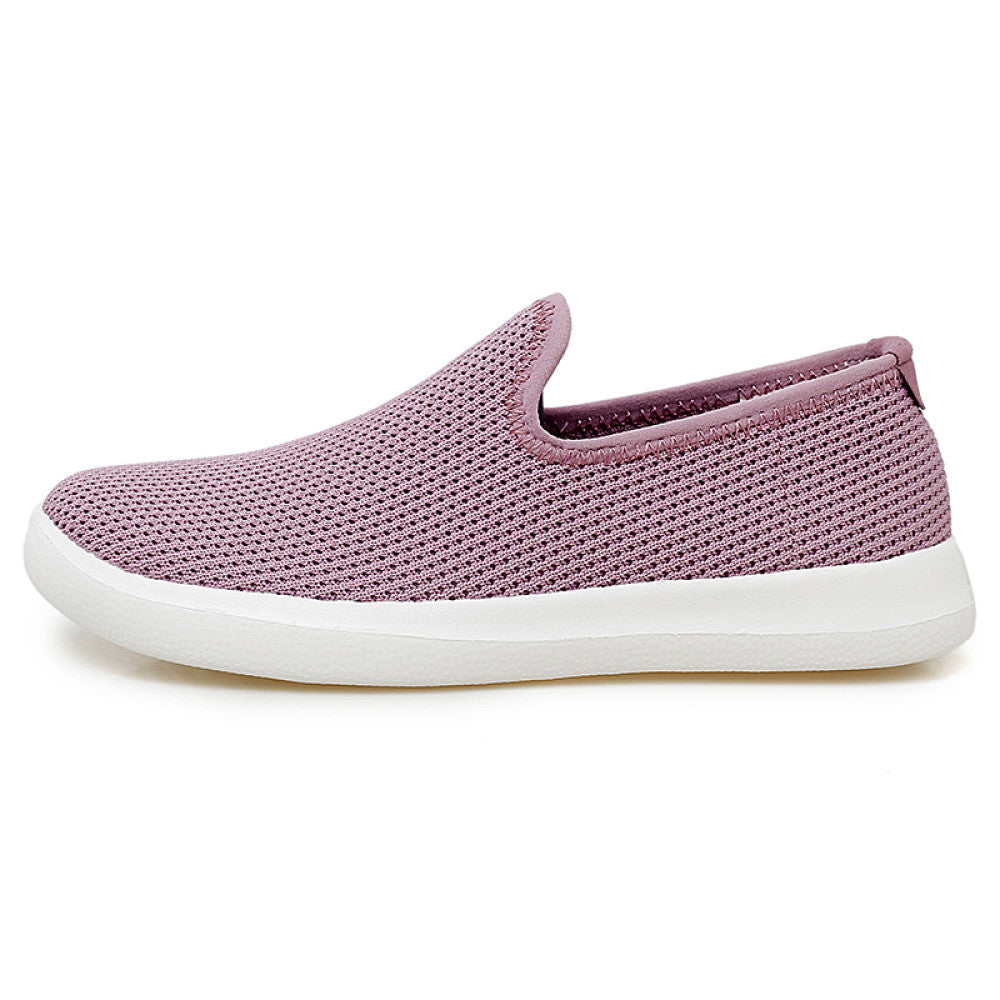 Middle aged and elderly mother s casual shoes lazy shoes flat shoes mesh shoes mother s shoes old Beijing cloth shoes elderly shoes