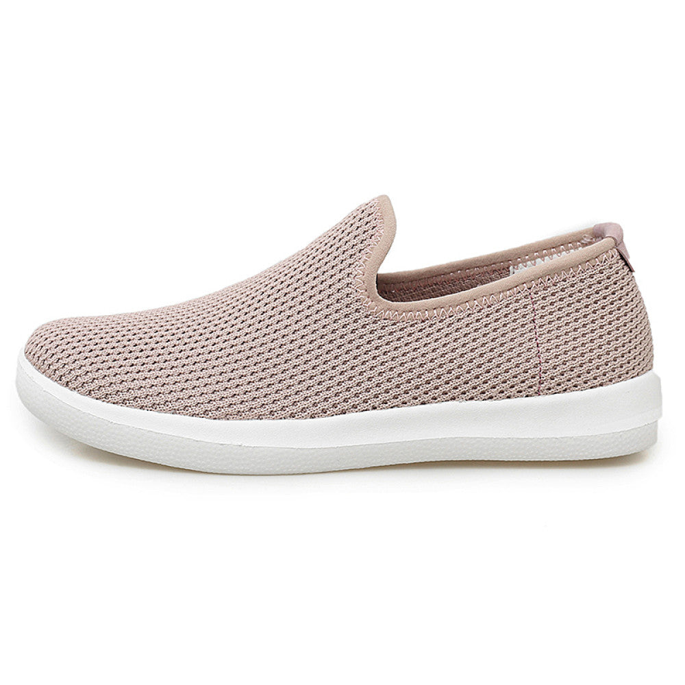 Middle aged and elderly mother s casual shoes lazy shoes flat shoes mesh shoes mother s shoes old Beijing cloth shoes elderly shoes