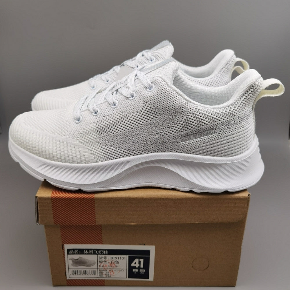 Brand shoes Bont men s classic new sports and casual mesh shoes men s Korean version trendy shoes men s flying woven white shoes image 16