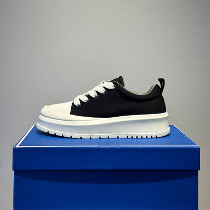 2025 Spring new style solid color sneakers comfortable soft sole heightened lightweight outdoor leisure sports men s shoes