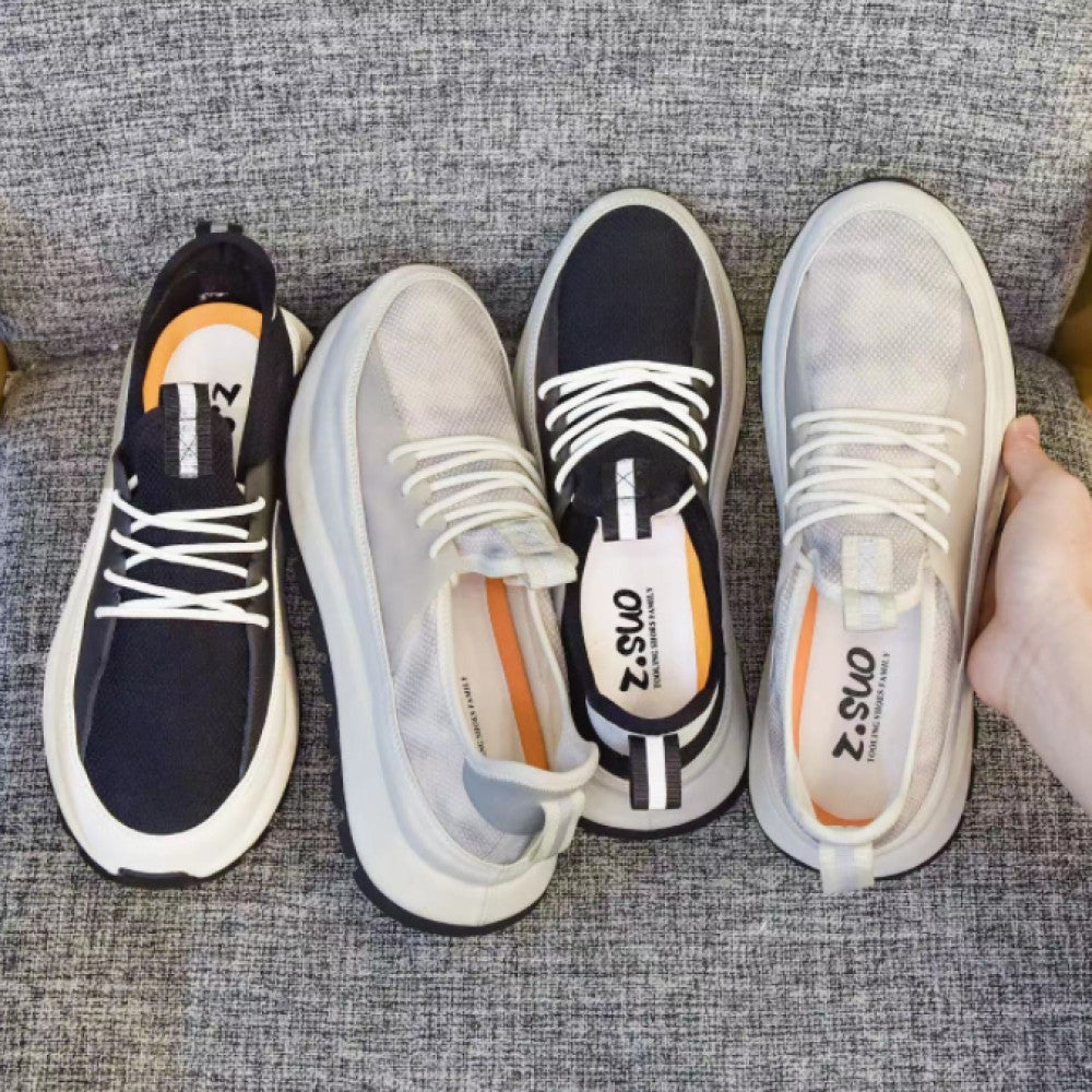 Zou Suo men s shoes genuine leather summer new versatile shoes comfortable breathable no smell foot shoes men s casual thick sole 3067 image 2