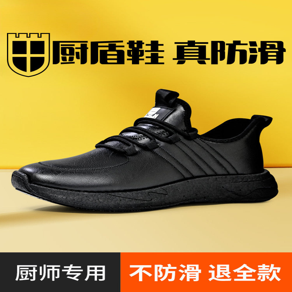Kitchen Shield Casual Shoes Black Men s and Women s Summer Kitchen Rear Kitchen Chef Shoes Anti slip Waterproof Oil proof Thick Bottom Odor proof Work image 0