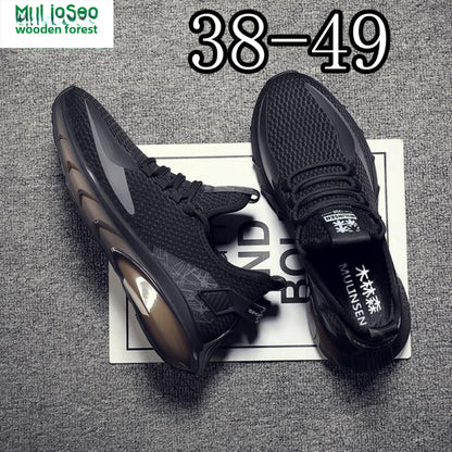 Mullinson Men s Shoes 2025 New Network Summer Breathable Flyknit Deodorizer Casual Oversized Thin Sports Coconut image 38
