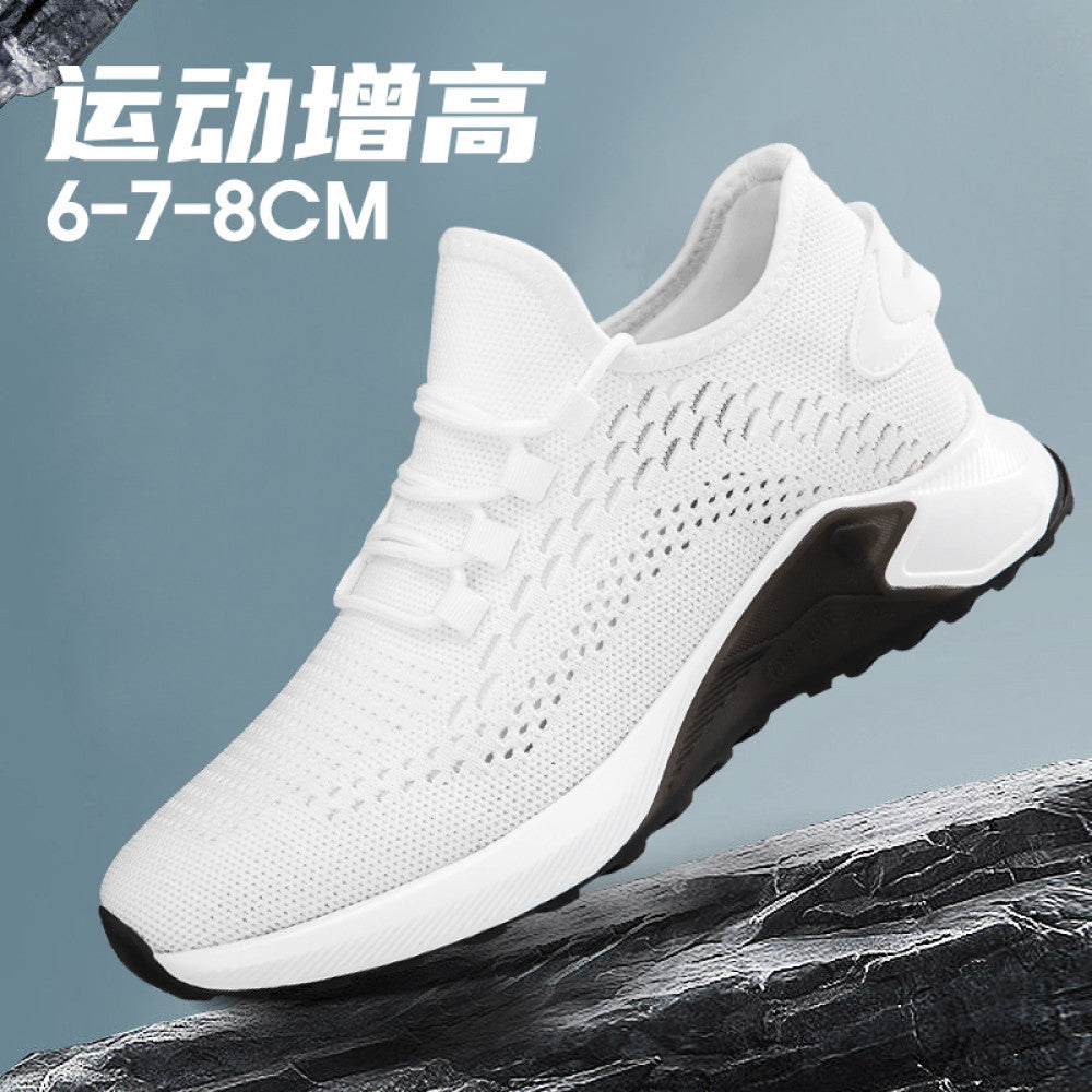 Sengao Fei woven shoes breathable mesh trendy shoes men s height increasing shoes 8cm sports and leisure versatile inner height increasing men s shoes 6cm image 0