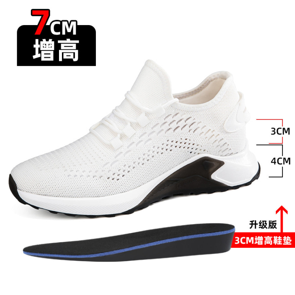 Sengao Fei woven shoes breathable mesh trendy shoes men s height increasing shoes 8cm sports and leisure versatile inner height increasing men s shoes 6cm image 77