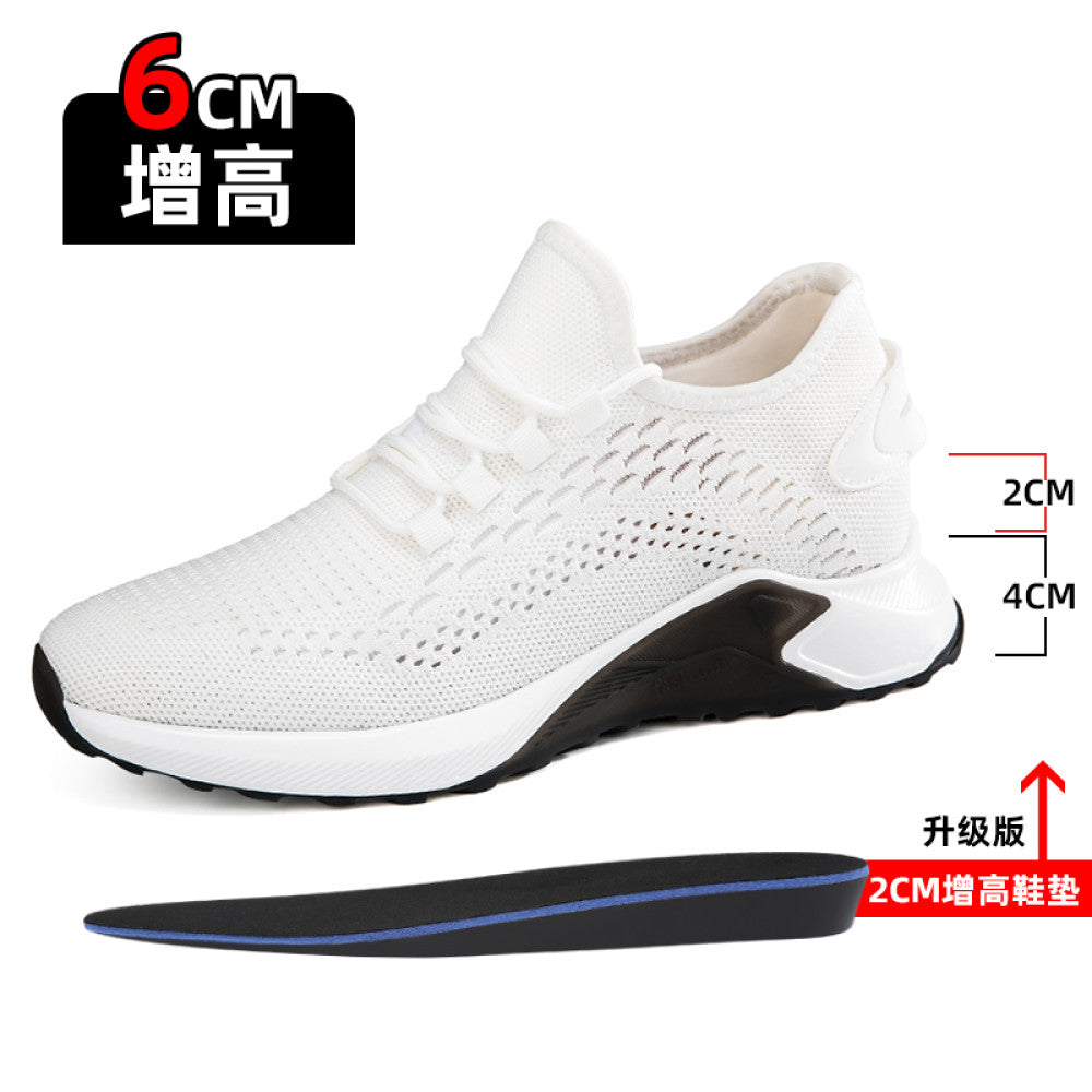 Sengao Fei woven shoes breathable mesh trendy shoes men s height increasing shoes 8cm sports and leisure versatile inner height increasing men s shoes 6cm image 93