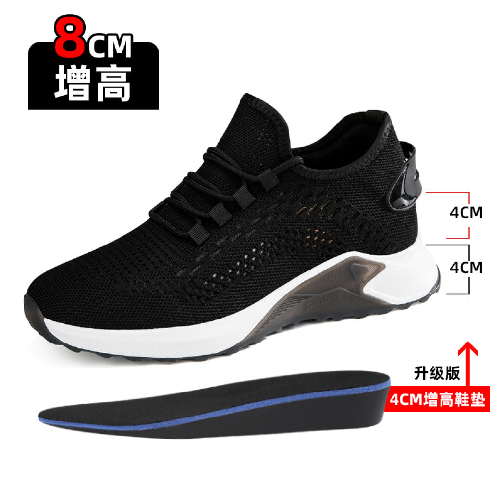 Sengao Fei woven shoes breathable mesh trendy shoes men s height increasing shoes 8cm sports and leisure versatile inner height increasing men s shoes 6cm