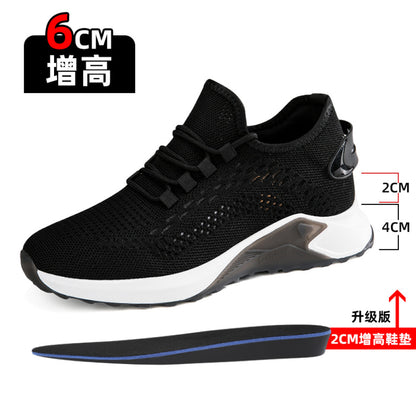 Sengao Fei woven shoes breathable mesh trendy shoes men s height increasing shoes 8cm sports and leisure versatile inner height increasing men s shoes 6cm image 35