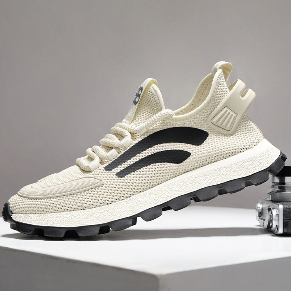 VIFIRFAR Flyknit Sports Shoes for Men Spring and Summer Breathable 2025 New Style Trendy and Versatile Mesh Surface Large Hole Mesh Shoes for Men image 0