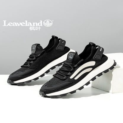 Maple Leaf Men s Shoes 2025 Summer New Mesh Sports and Leisure Shoes Thick soled Height increasing Mesh Shoes Breathable Lightweight Shoes Trendy image 0