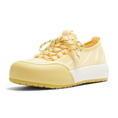 Real leather mesh white shoes for women in the summer of 2025 new round toe thick sole height increasing hollow thin breathable casual board shoes