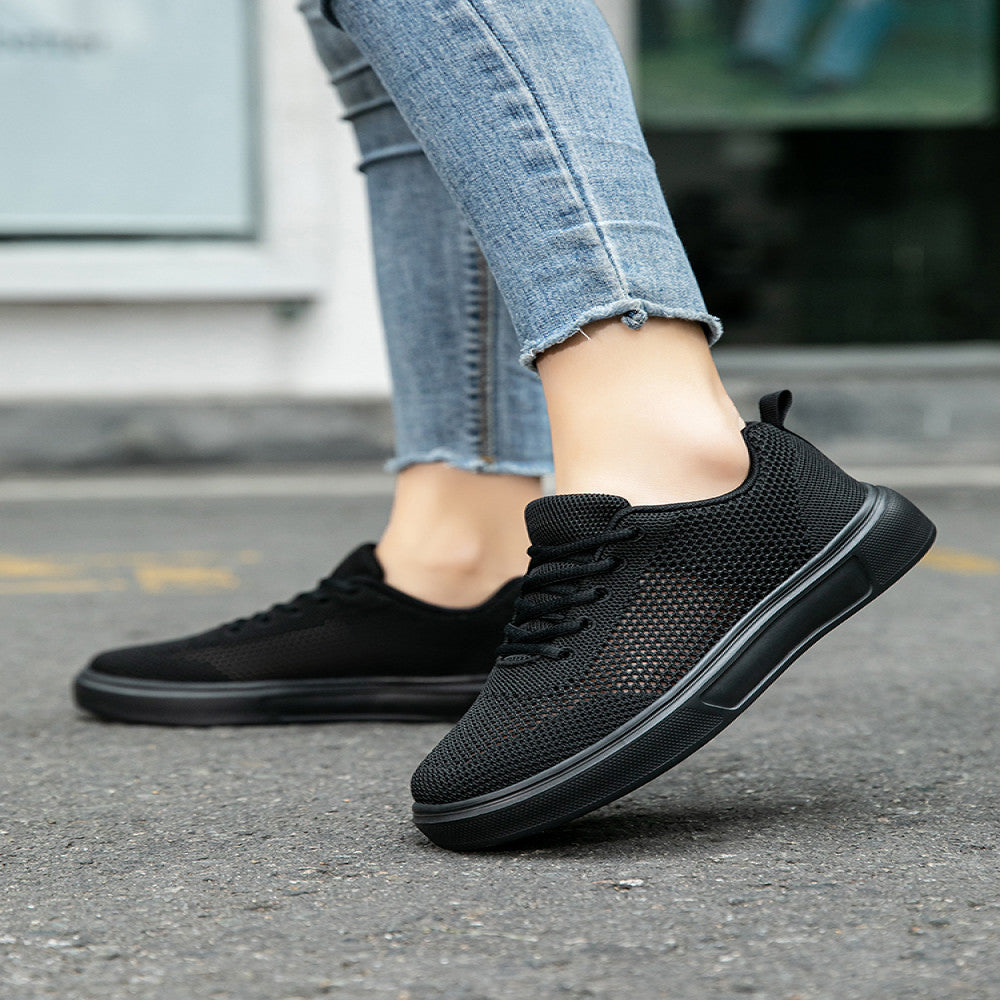 2025 new men s shoes summer mesh breathable shoes Korean style couple casual white sneakers student sports shoes image 4
