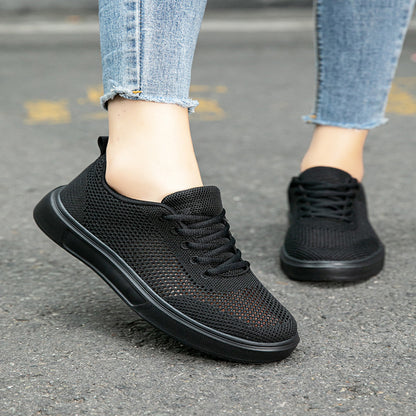 2025 new men s shoes summer mesh breathable shoes Korean style couple casual white sneakers student sports shoes image 5