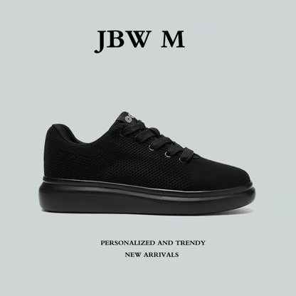 Stepping on poop flying woven black and white board shoes lightweight and breathable comfortable for both men and women sports and leisure shoes skateboard shoes pure black walking shoes image 70