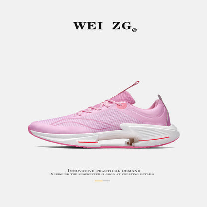 Scarce export to Europe and the United States high end carbon plate running shoes elastic shock absorption couple sports running shoes casual versatile men s shoes