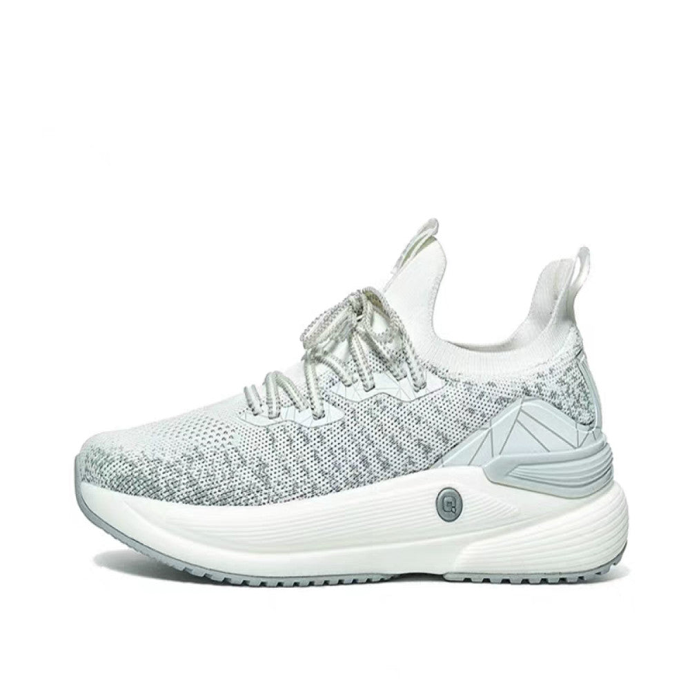 Flyknit breathable sports and casual men s shoes are lightweight comfortable wear resistant and slip resistant with one foot on image 2