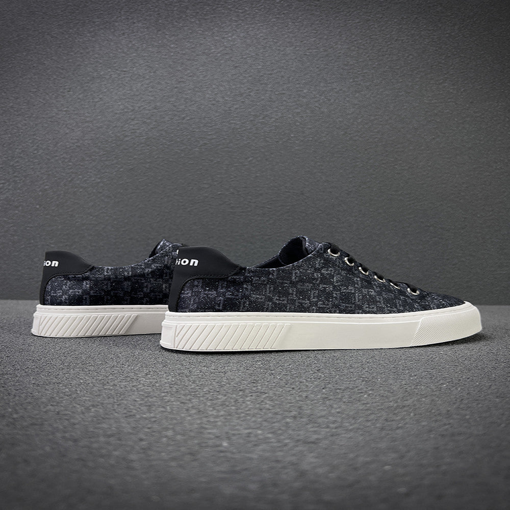 European men s shoes 2025 new spring personalized printing breathable slip on casual shoes men s versatile canvas shoes image 4
