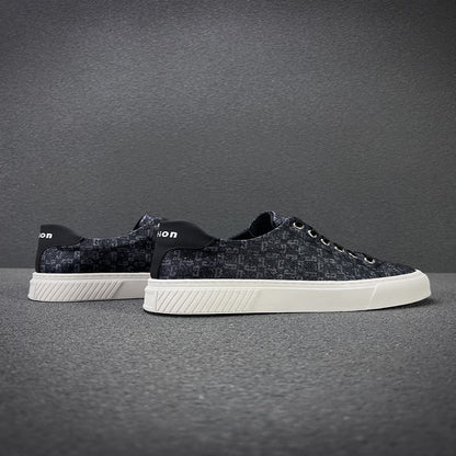 European men s shoes 2025 new spring personalized printing breathable slip on casual shoes men s versatile canvas shoes image 4