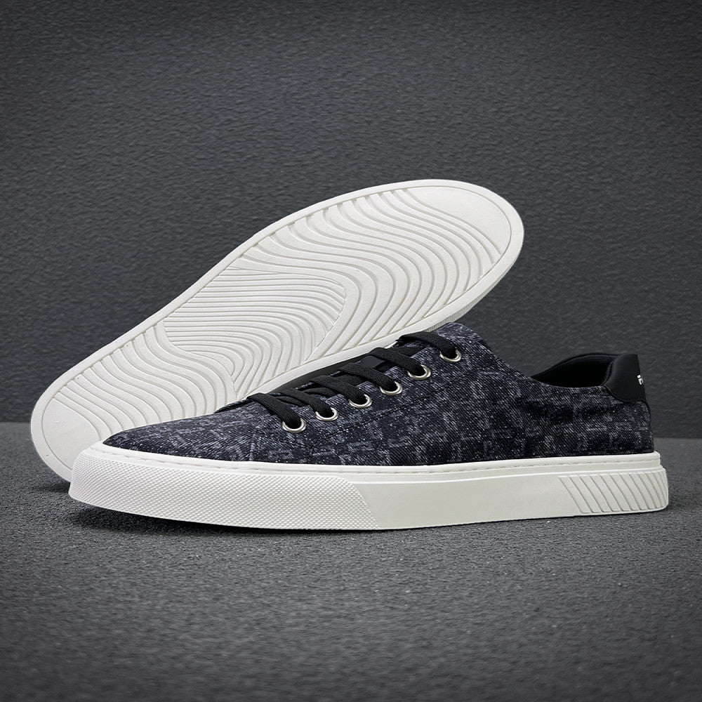 European men s shoes 2025 new spring personalized printing breathable slip on casual shoes men s versatile canvas shoes image 5