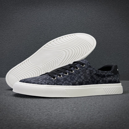European men s shoes 2025 new spring personalized printing breathable slip on casual shoes men s versatile canvas shoes image 5
