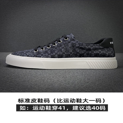 European men s shoes 2025 new spring personalized printing breathable slip on casual shoes men s versatile canvas shoes image 16