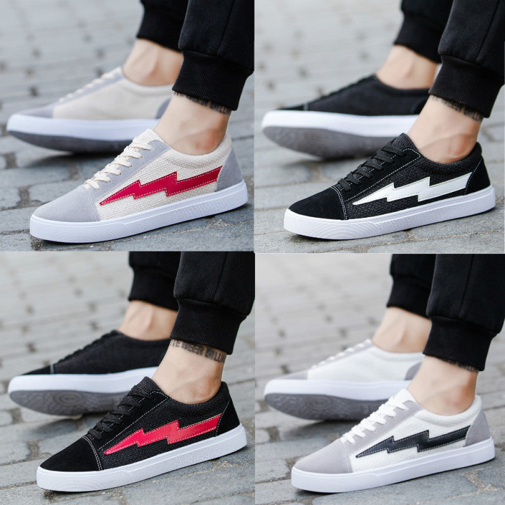 Men s summer trendy shoes Korean style men s linen canvas casual white sneakers student breathable cloth shoes all match image 5