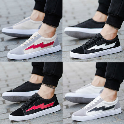 Men s summer trendy shoes Korean style men s linen canvas casual white sneakers student breathable cloth shoes all match image 5