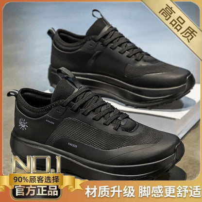 Men s shoes 2025 new summer casual versatile breathable explosive fashion anti slip thick sole height increasing dad shoes